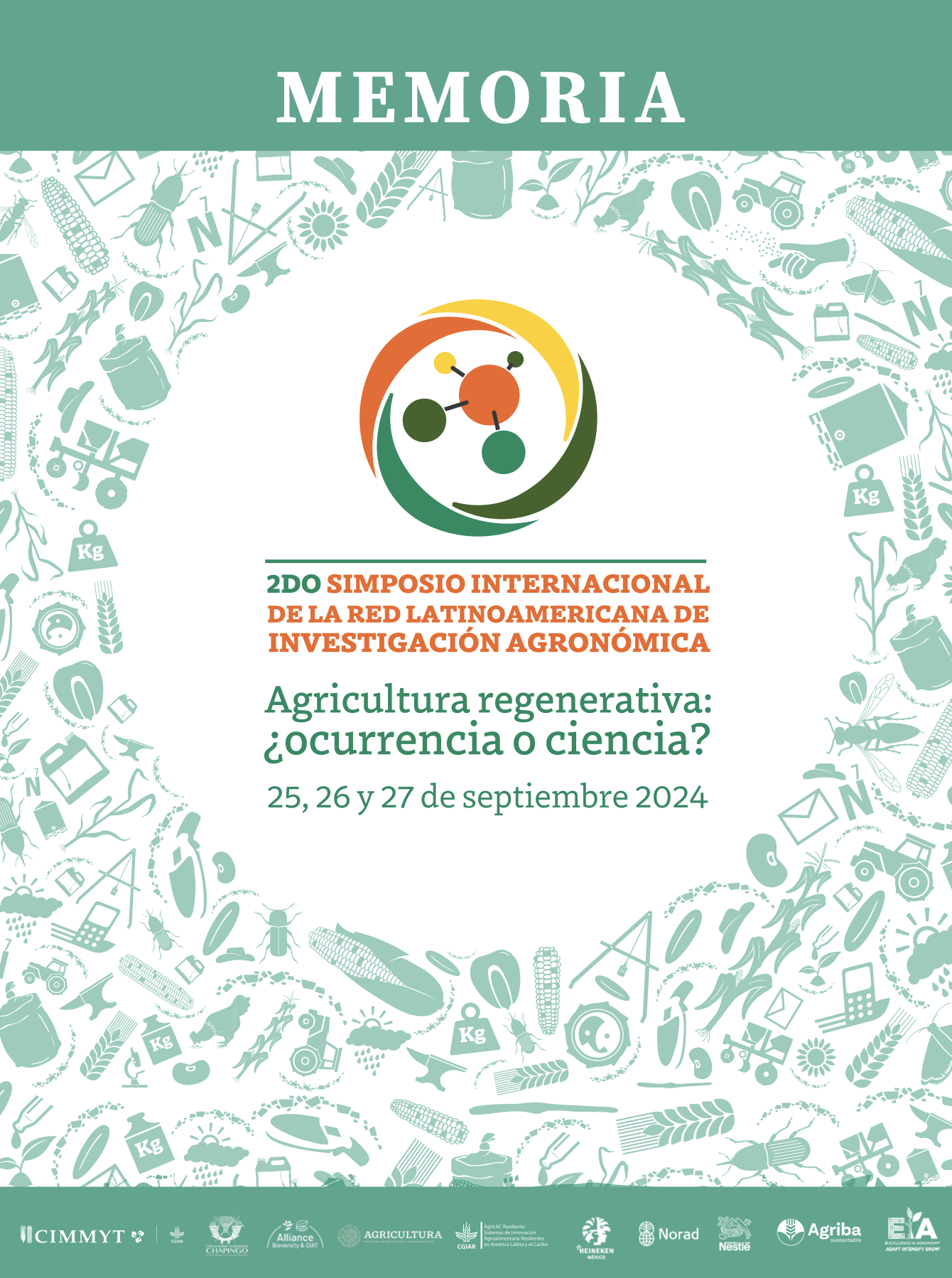 Portada de la Memoria del 2º Simposio Internacional de la Red Latinoamericana de Investigación Agronómica, realizado en septiembre de 2024 en Texcoco, México.